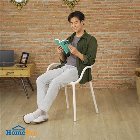 เก้าอี้ FURDINI LONA สีขาว/น้ำตาล_8