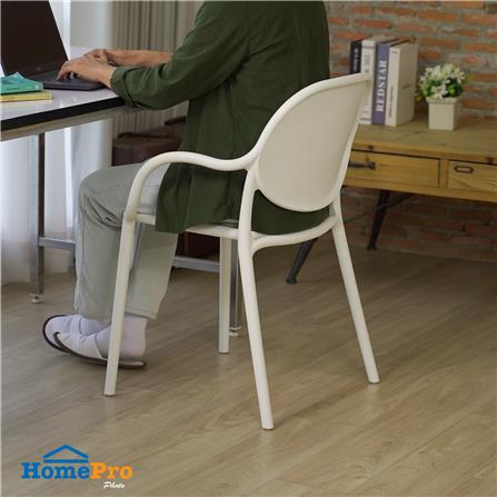 เก้าอี้ FURDINI LONA สีขาว/น้ำตาล_9