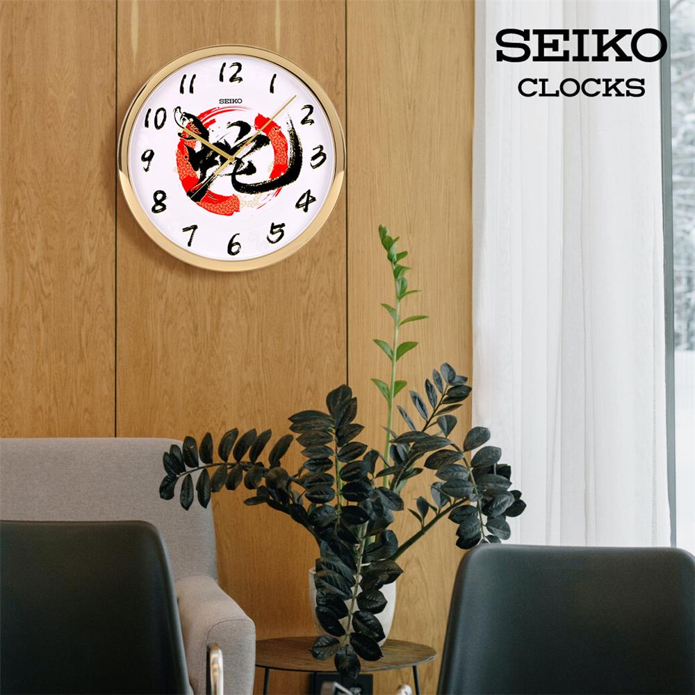 นาฬิกาแขวน SEIKO CLOCKS QXA940A 15.7 นิ้ว สีทอง