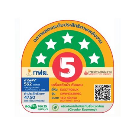 เครื่องซักอบผ้าฝาหน้าพร้อมขาตั้ง ELECTROLUX EWW1342R9SC 13/9 กก. 1400RPM อินเวอร์เตอร์ สีเทาเข้ม_8