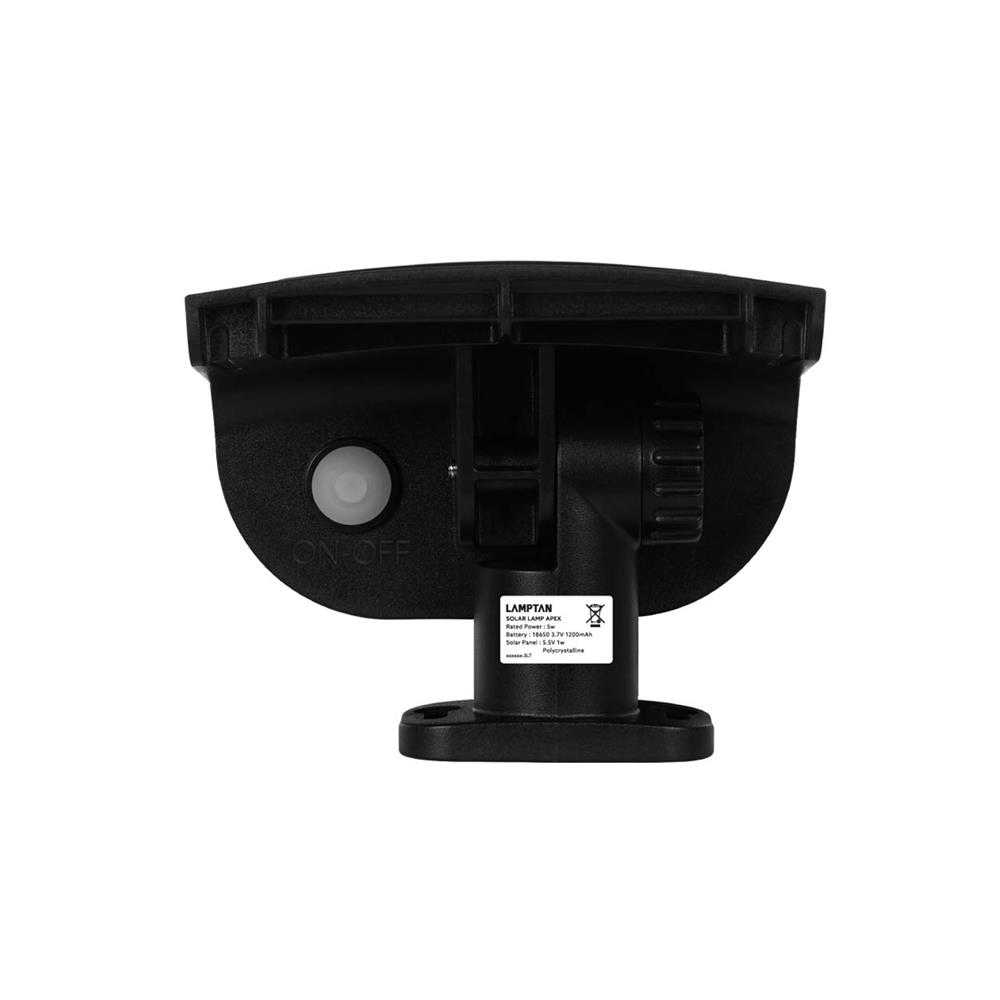 ไฟผนังภายนอก SOLAR LAMPTAN APEX 5 วัตต์ WARM WHITE สีดำ