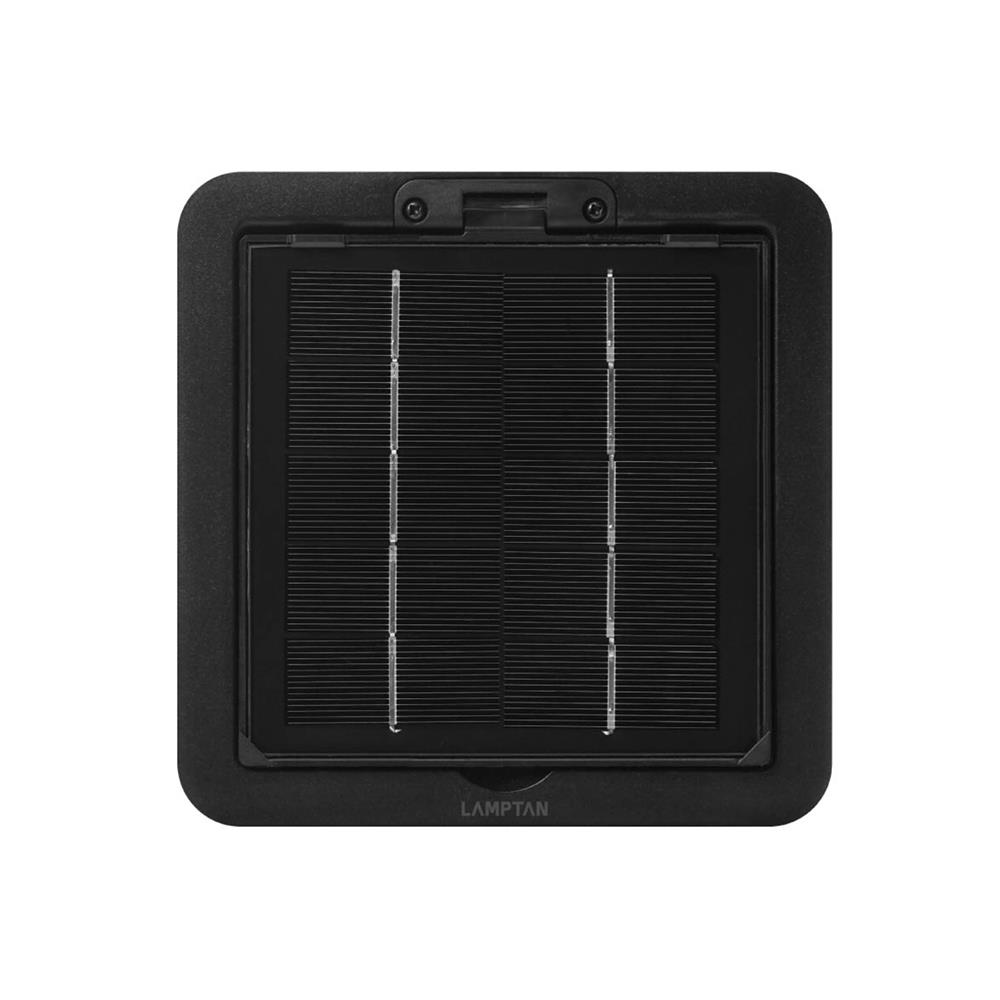 ไฟผนังภายนอก SOLAR LAMPTAN QUADLUX 9 วัตต์ WARM WHITE สีดำ