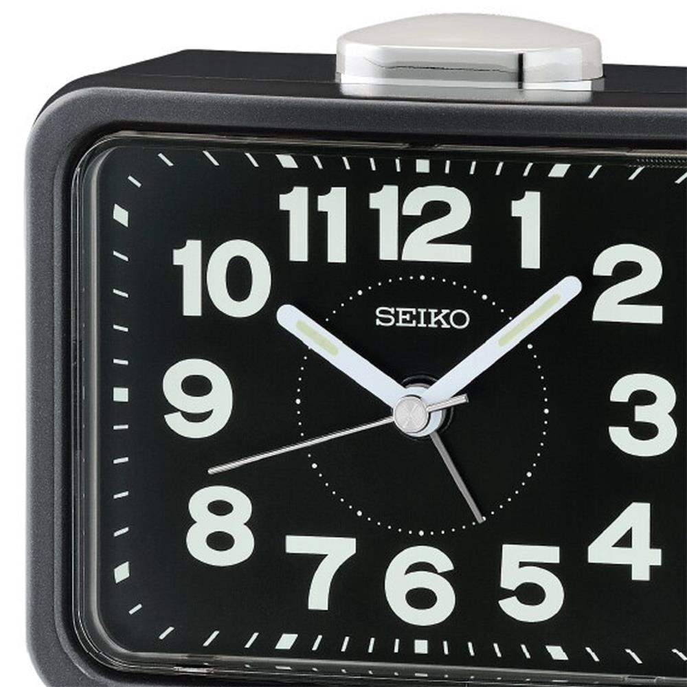 นาฬิกาปลุก SEIKO CLOCKS QHK062K 3.3X4.2 นิ้ว สีดำ