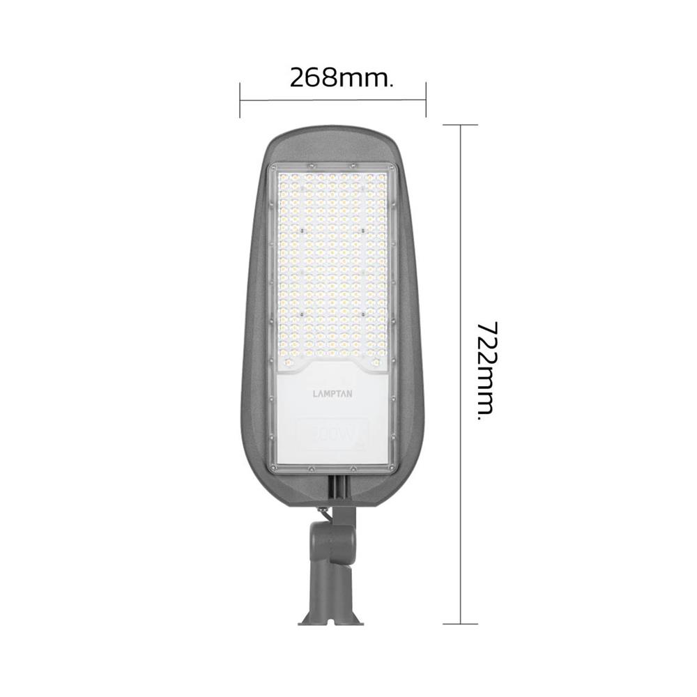 ไฟถนน LED LAMPTAN LEADER 200 วัตต์ DAYLIGHT สีเทา