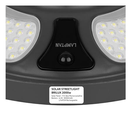 ไฟสนาม SOLAR LAMPTAN BRILUX-2 2000 วัตต์ DAYLIGHT สีดำ_5