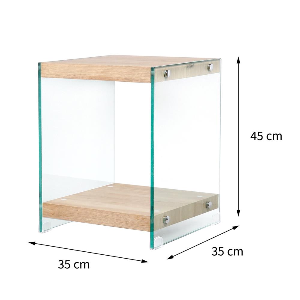 ชั้นวางของกระจก 2 ชั้น FURDINI GLOSS 35 ซม. สี NATURAL