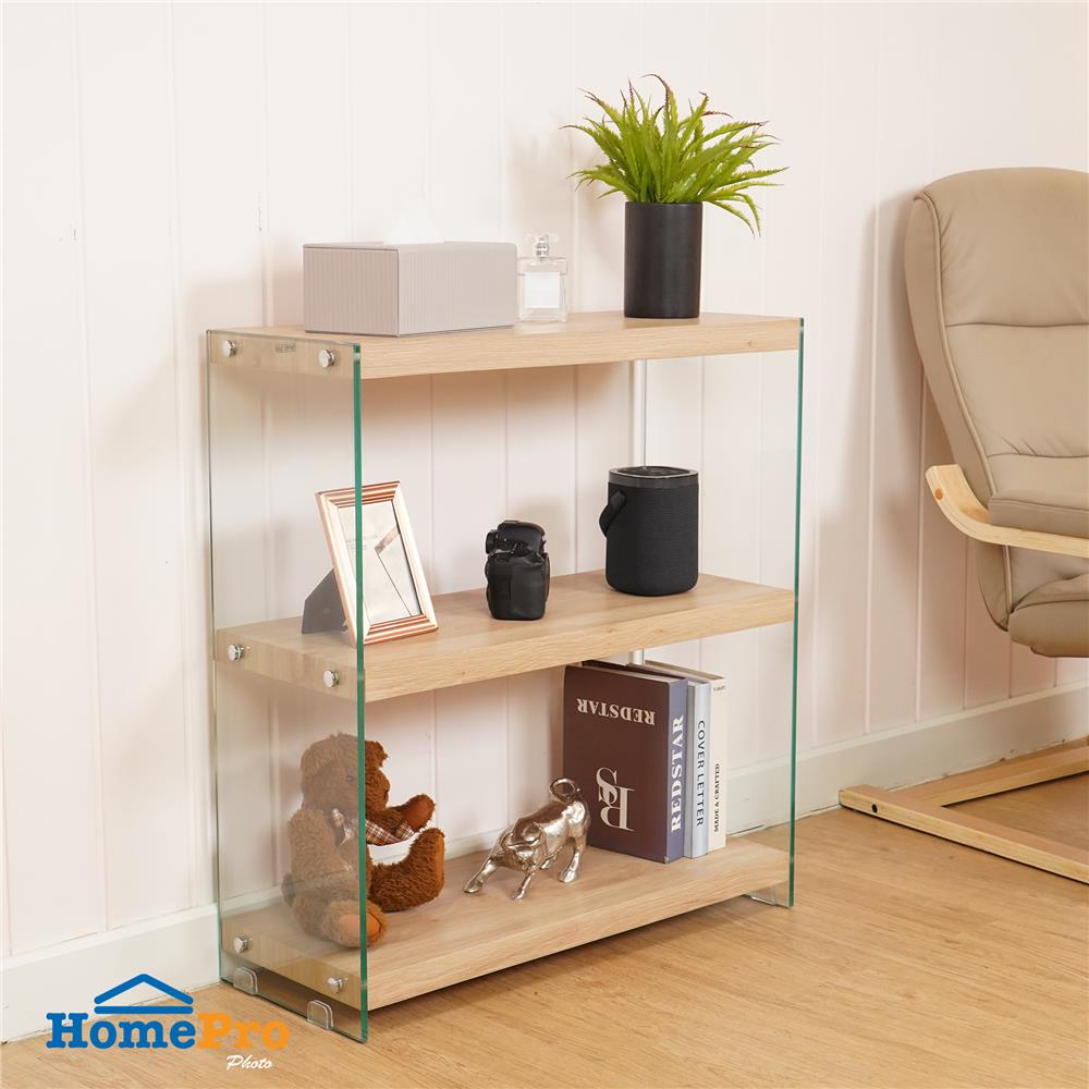 ชั้นวางของกระจก 3 ชั้น FURDINI GLOSS 75 ซม. สี NATURAL