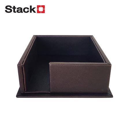 ที่ใส่กระดาษโน๊ต STACKO 12X12X4.5 ซม. สีน้ำตาล_0
