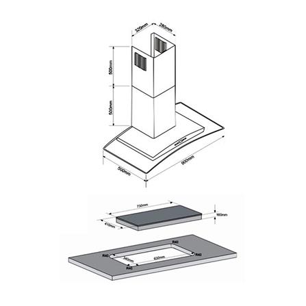 เตาฝัง+เครื่องดูดควัน TECNOSTAR HB S1 GB+EHP 90 GS_1