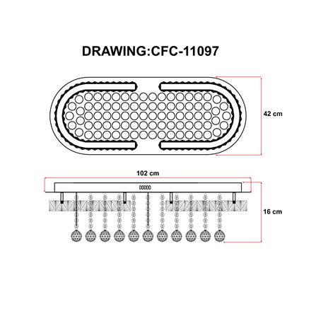 ไฟถาด LED EVL CFC-11097 80 วัตต์ DAYLIGHT/COOL WHITE/WARM WHITE สีใส/เงิน 1 หัว_3