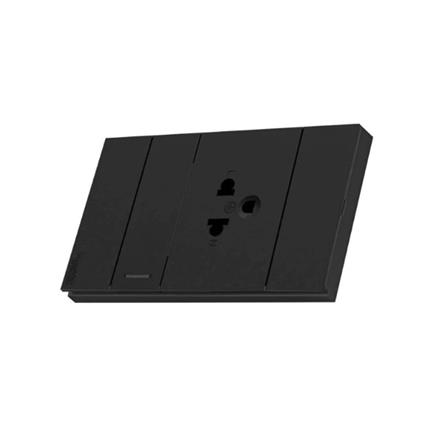 ชุดเต้ารับเดี่ยว พร้อมสวิตช์ 1 ทาง SCHNEIDER A7031F UST BK สีดำ_2