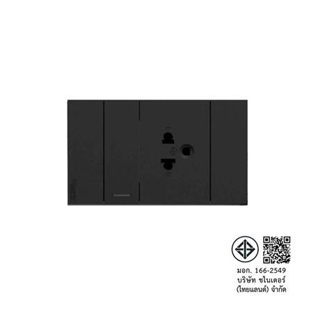 ชุดเต้ารับเดี่ยว พร้อมสวิตช์ 1 ทาง SCHNEIDER A7031F UST BK สีดำ_3