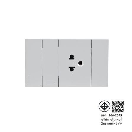 ชุดเต้ารับเดี่ยว พร้อมสวิตช์ 1 ทาง SCHNEIDER A7031F UST GY สีเทา_4