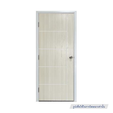 ประตูภายนอก UPVC ไม่เจาะลูกบิด MT OUP-002 90x200 ซม. สีขาว-โอ๊ค_1
