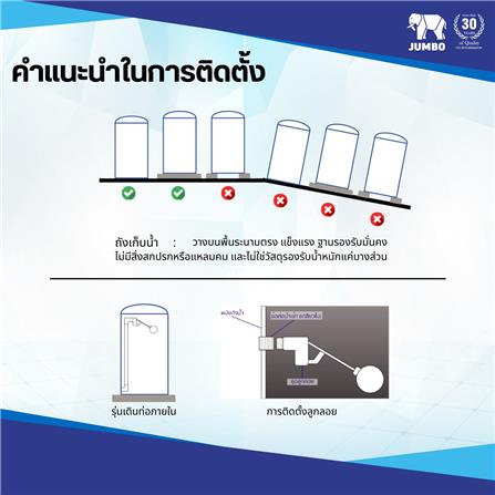 ถังเก็บน้ำ JUMBO BAMBU OPTIMUM 1500 ลิตร สีเทา_3