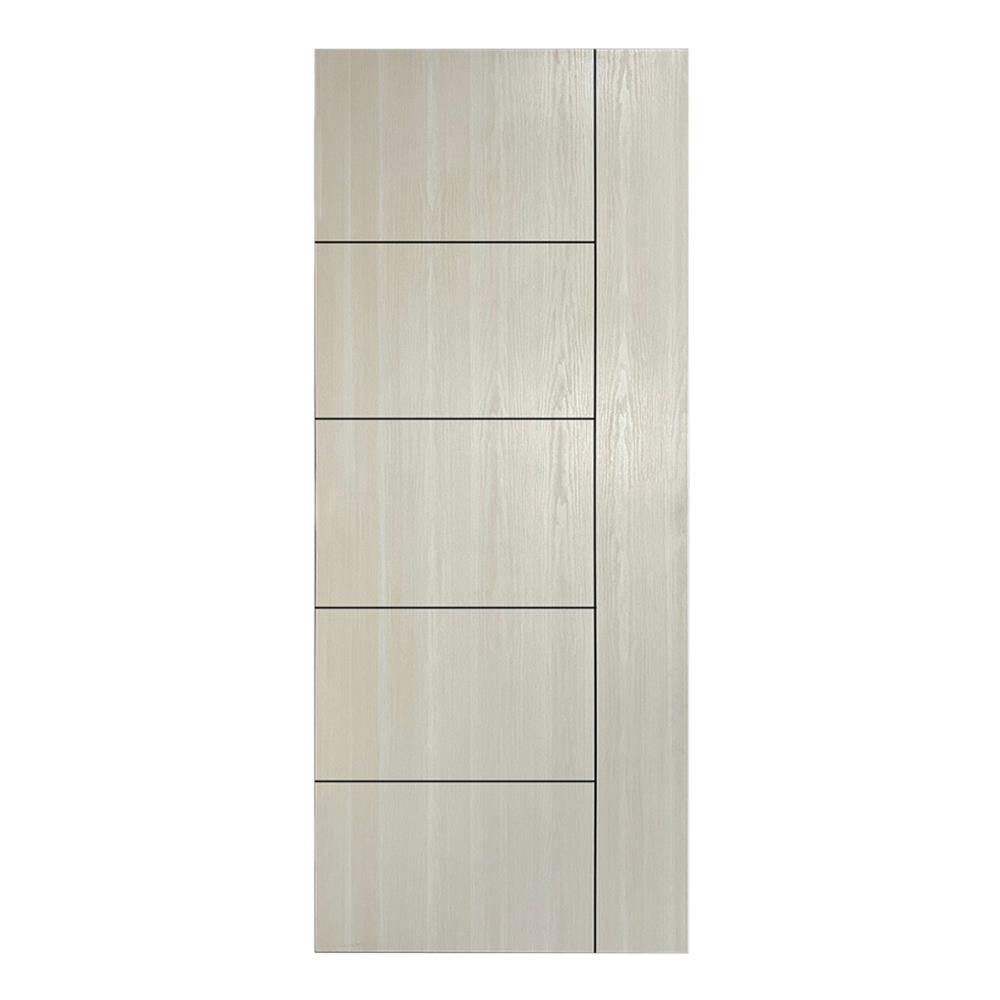 ประตูภายนอก UPVC ไม่เจาะลูกบิด MT OUP-002 80x200 ซม. สีขาว-โอ๊ค