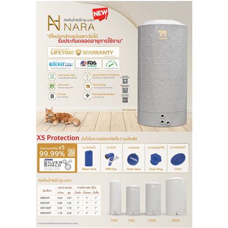 ถังเก็บน้ำ JUMBO NARA 700 ลิตร สีเทา_2