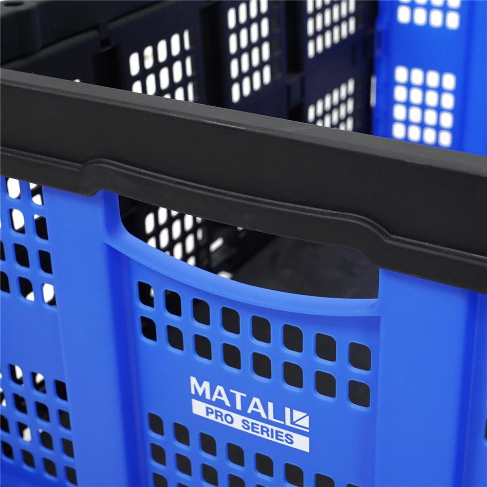 ตะกร้ารถเข็นอเนกประสงค์พับได้ MATALL PRO BA-002 สีน้ำเงิน-ดำ