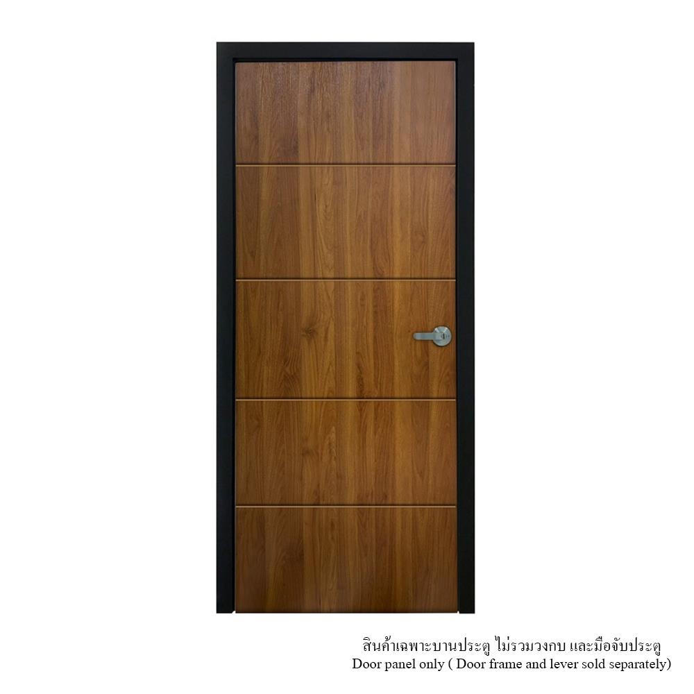 ประตูห้องน้ำ UPVC ไม่เจาะลูกบิด MT IUP-005 70x200 ซม. สีไม้สัก