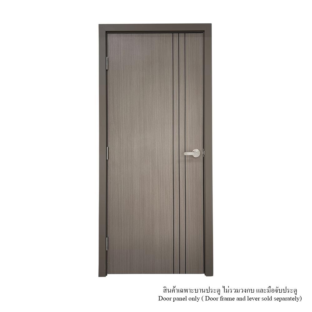 ประตูห้องน้ำ UPVC ไม่เจาะลูกบิด MT IUP-004 70x200 ซม. สี BROWN OAK