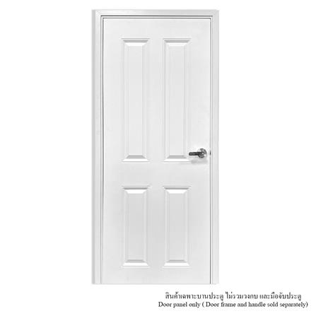 ประตูภายใน UPVC ไม่เจาะลูกบิด MT CL-001 80x200 ซม. สีขาวลายไม้_2