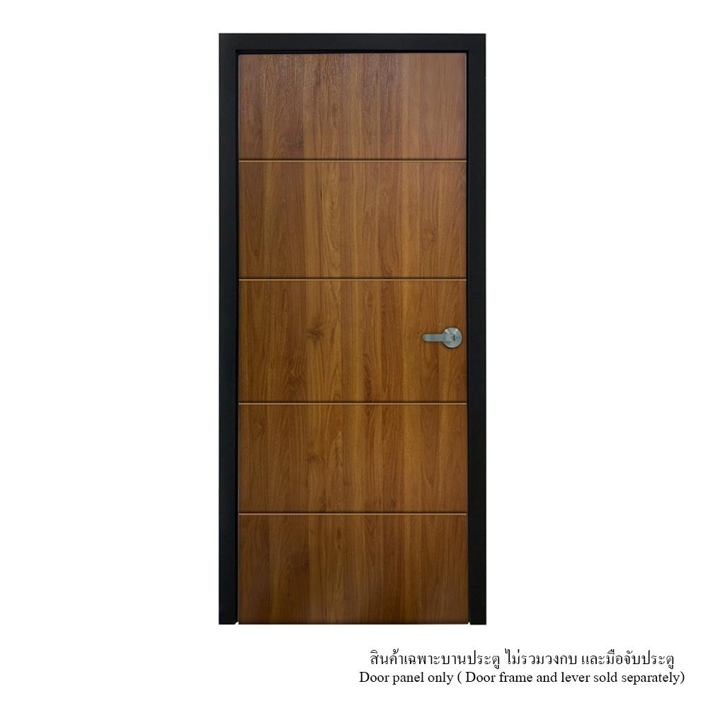 ประตูภายใน UPVC ไม่เจาะลูกบิด MT IUP-005 80x200 ซม. สี TEAK