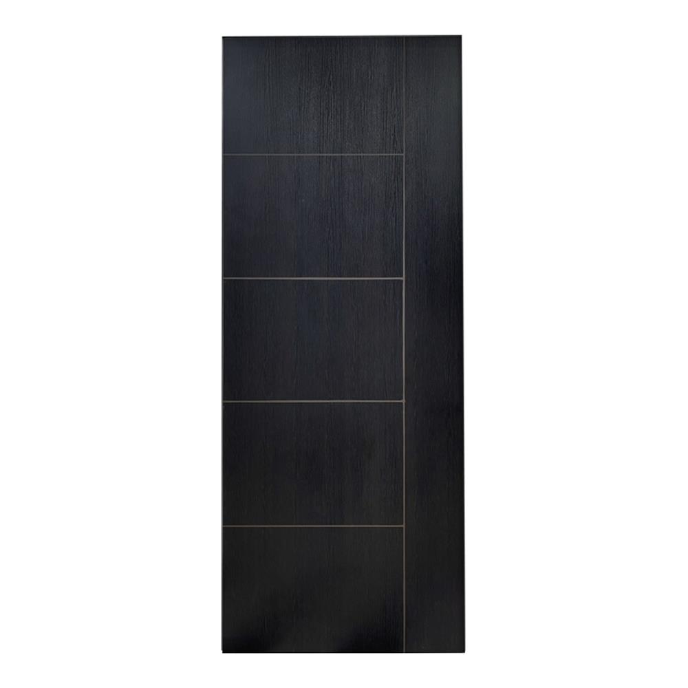 ประตูภายใน UPVC ไม่เจาะลูกบิด MT IUP-002 80x200 ซม. สี BLACK ASH