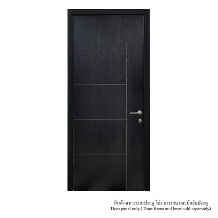 ประตูภายใน UPVC ไม่เจาะลูกบิด MT IUP-002 80x200 ซม. สี BLACK ASH_2