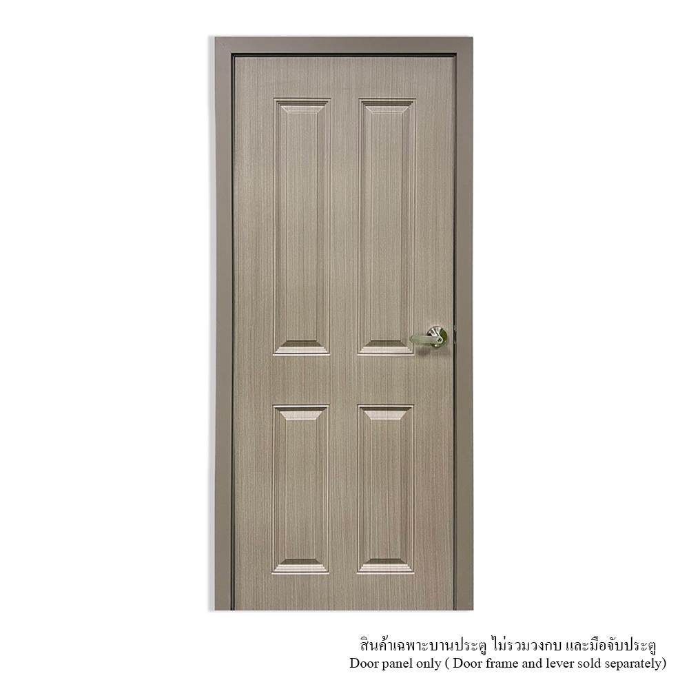 ประตูห้องน้ำ UPVC ไม่เจาะลูกบิด MT CL-001 70x200 ซม. สี BROWN OAK