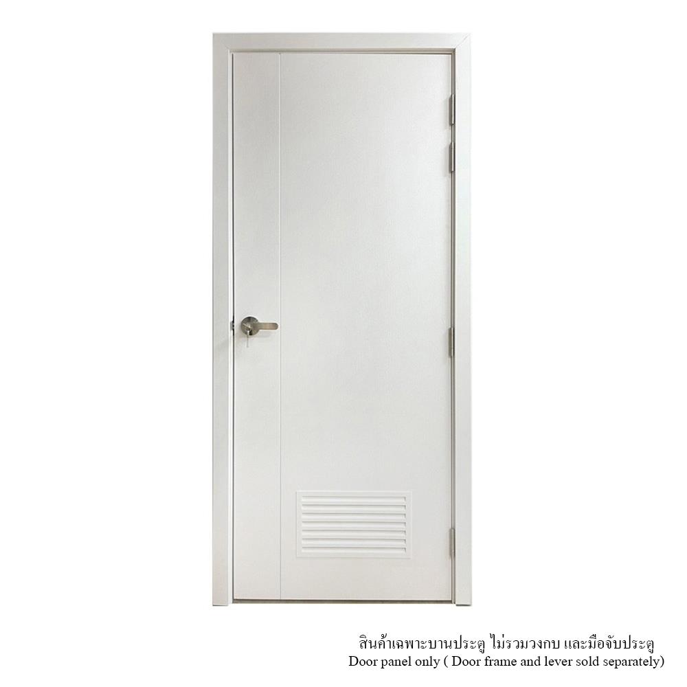 ประตูห้องน้ำ UPVC ไม่เจาะลูกบิด MT IUP-003D 70x200 ซม. สีขาวลายไม้