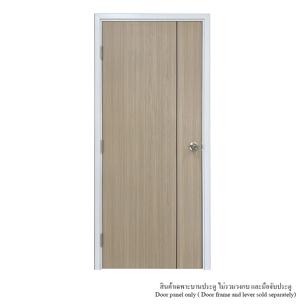 ประตูห้องน้ำ UPVC ไม่เจาะลูกบิด MT IUP-003 70x200 ซม. สีบีช