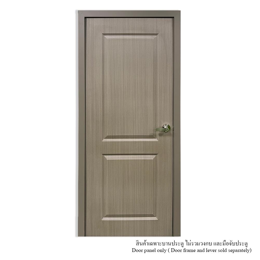 ประตูภายใน UPVC ไม่เจาะลูกบิด MT CL-003 80x200 ซม. สี BROWN OAK