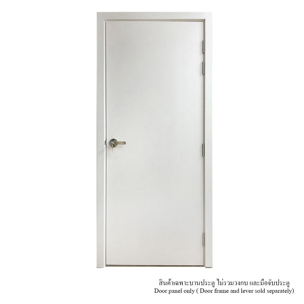 ประตูภายใน UPVC ไม่เจาะลูกบิด MT IUP-001 80x200 ซม. สีขาวเรียบ