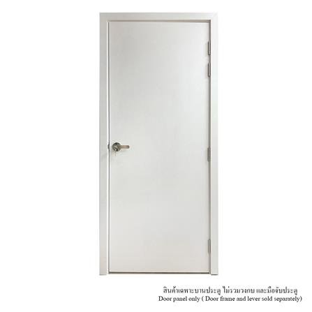 ประตูภายใน UPVC ไม่เจาะลูกบิด MT IUP-001 80x200 ซม. สีขาวเรียบ_2