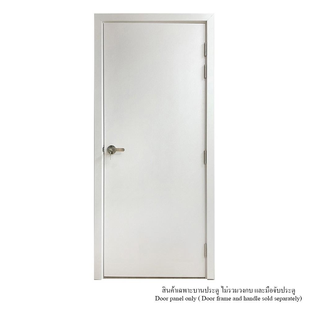 ประตูห้องน้ำ UPVC ไม่เจาะลูกบิด MT IUP-001 70x200 ซม. สีขาวเรียบ