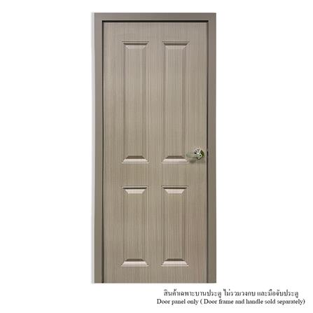 ประตูภายใน UPVC ไม่เจาะลูกบิด MT CL-001 80x200 ซม. สี BROWN OAK_2
