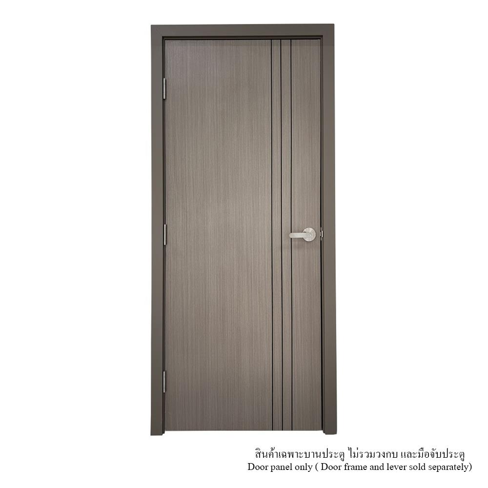 ประตูภายใน UPVC ไม่เจาะลูกบิด MT IUP-004 80x200 ซม. สี BROWN OAK