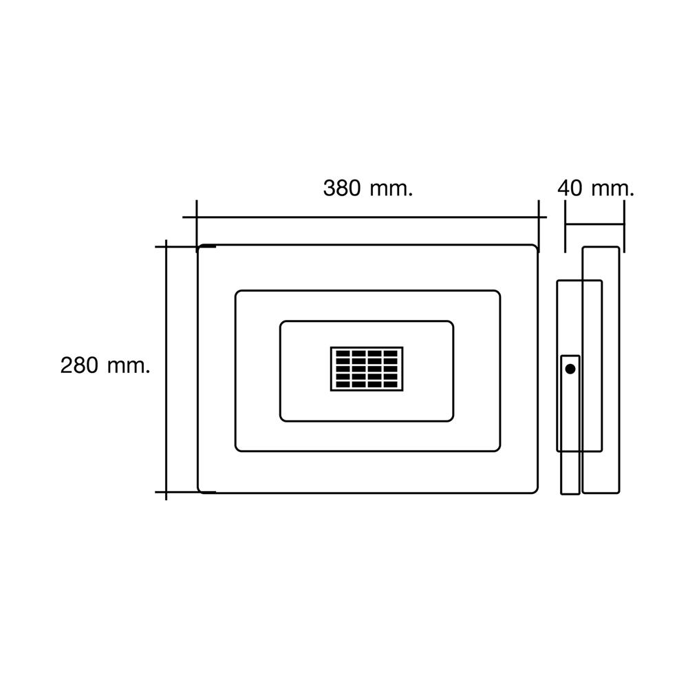 สปอตไลท์ภายนอก LED HI-TEK SLIM 200 วัตต์ DAYLIGHT