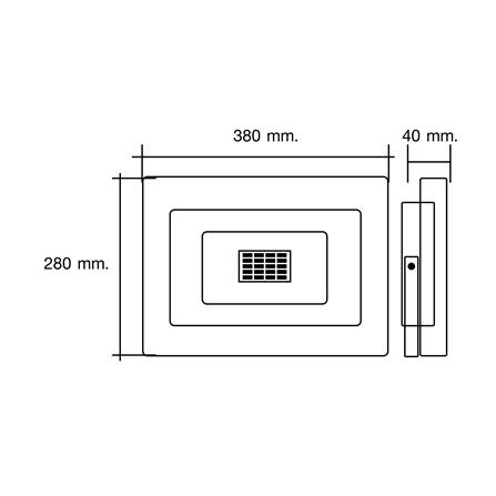 สปอตไลท์ภายนอก LED HI-TEK SLIM 200 วัตต์ DAYLIGHT_5