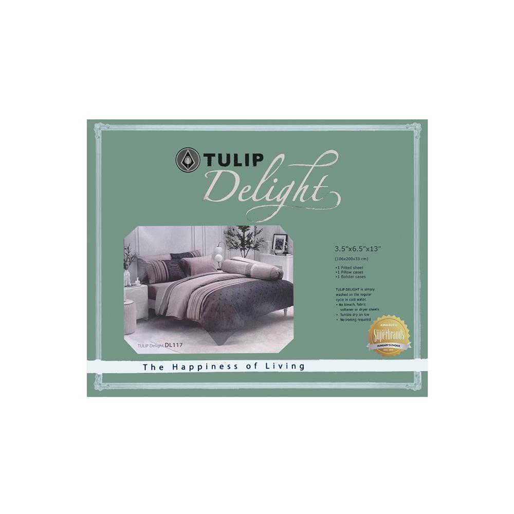 ชุดผ้าปูที่นอน 3.5 ฟุต 3 ชิ้น TULIP DELIGHT 60014-DL117