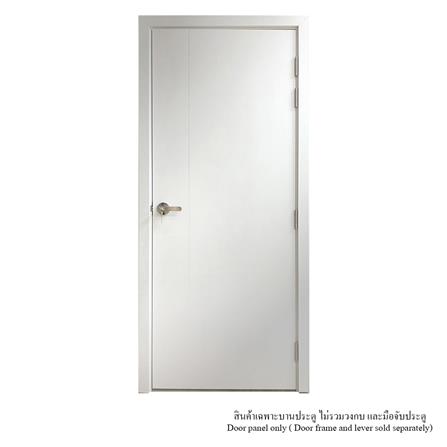 ประตูภายใน UPVC ไม่เจาะลูกบิด MT IUP-003 80x200 ซม. สีขาวลายไม้_2