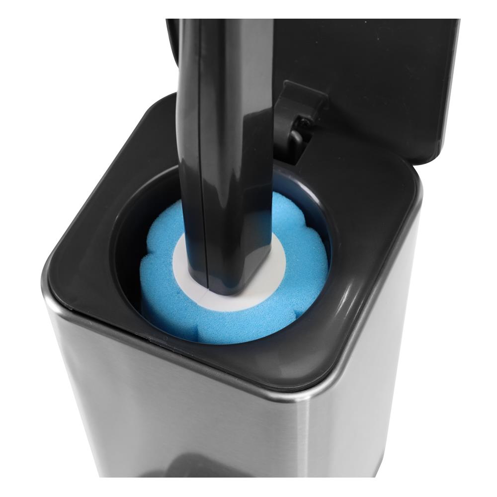 ชุดแปรงล้างสุขภัณฑ์สเตนเลสพร้อมหัวแปรงฟองน้ำ ACCO LAVISH สีเงิน (แพ็ก 12 ชิ้น)