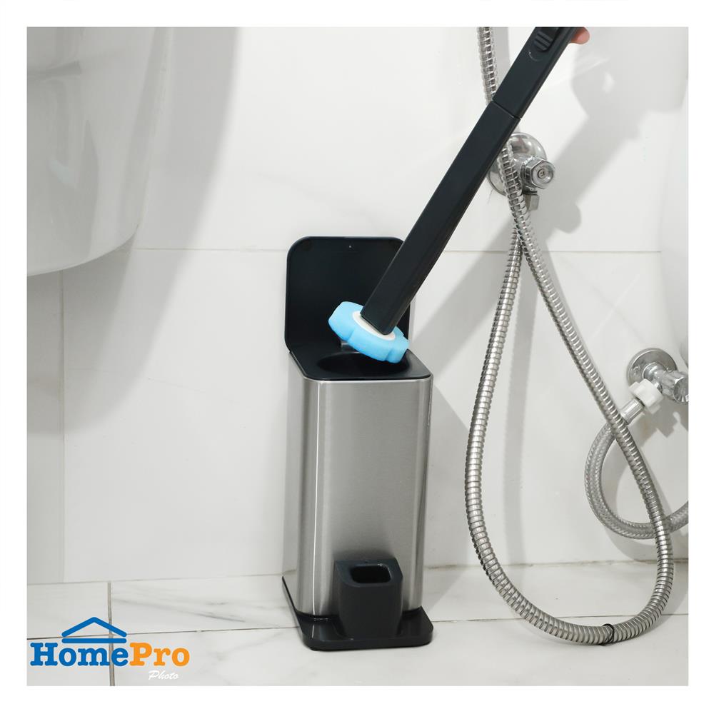 ชุดแปรงล้างสุขภัณฑ์สเตนเลสพร้อมหัวแปรงฟองน้ำ ACCO LAVISH สีเงิน (แพ็ก 12 ชิ้น)