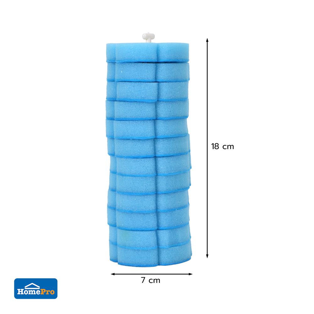 อะไหล่หัวแปรงล้างสุขภัณฑ์พร้อมน้ำยา 12 ชิ้น ACCO LAVISH สีฟ้า