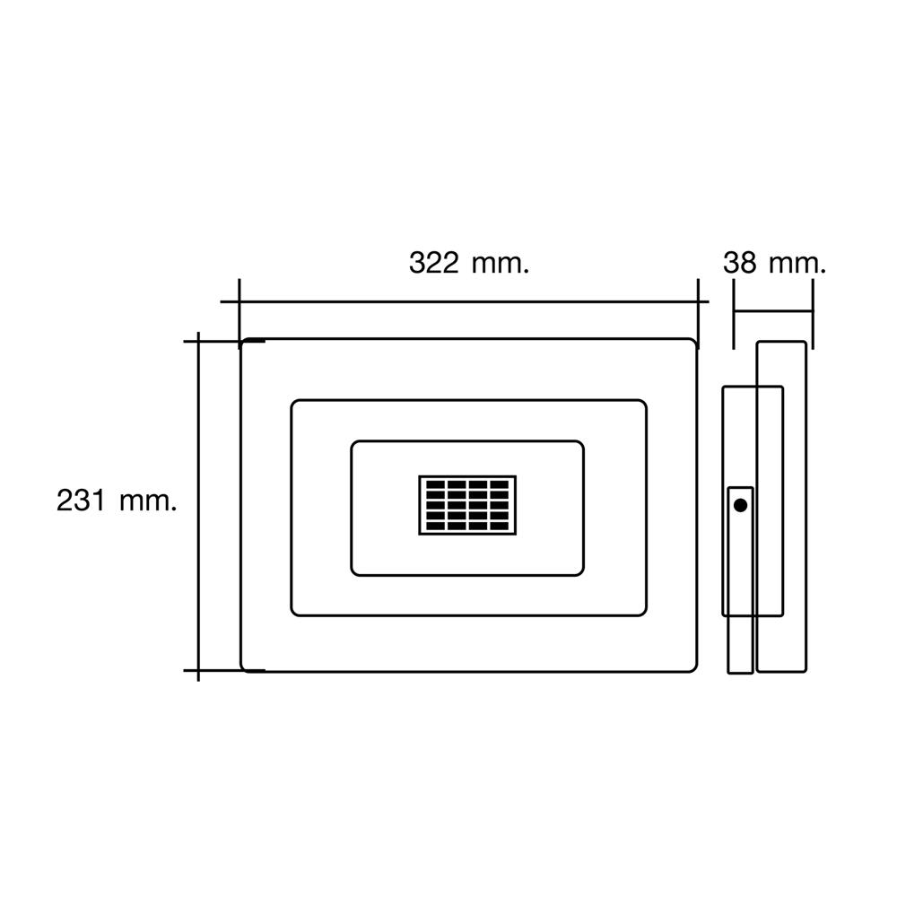สปอตไลท์ภายนอก LED HI-TEK SLIM 150 วัตต์ DAYLIGHT