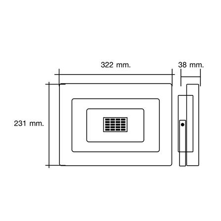 สปอตไลท์ภายนอก LED HI-TEK SLIM 150 วัตต์ DAYLIGHT_4