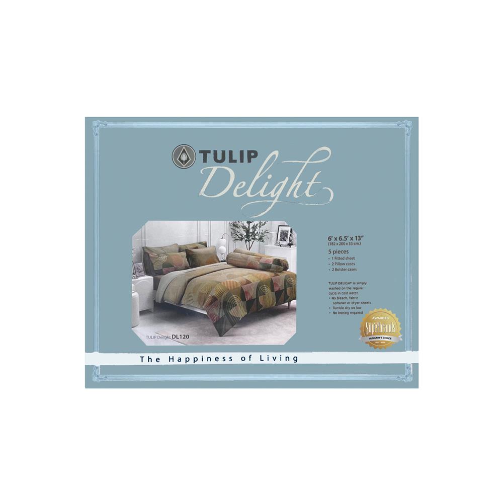 ชุดผ้าปูที่นอน 6 ฟุต 5 ชิ้น TULIP DELIGHT 60012-DL120