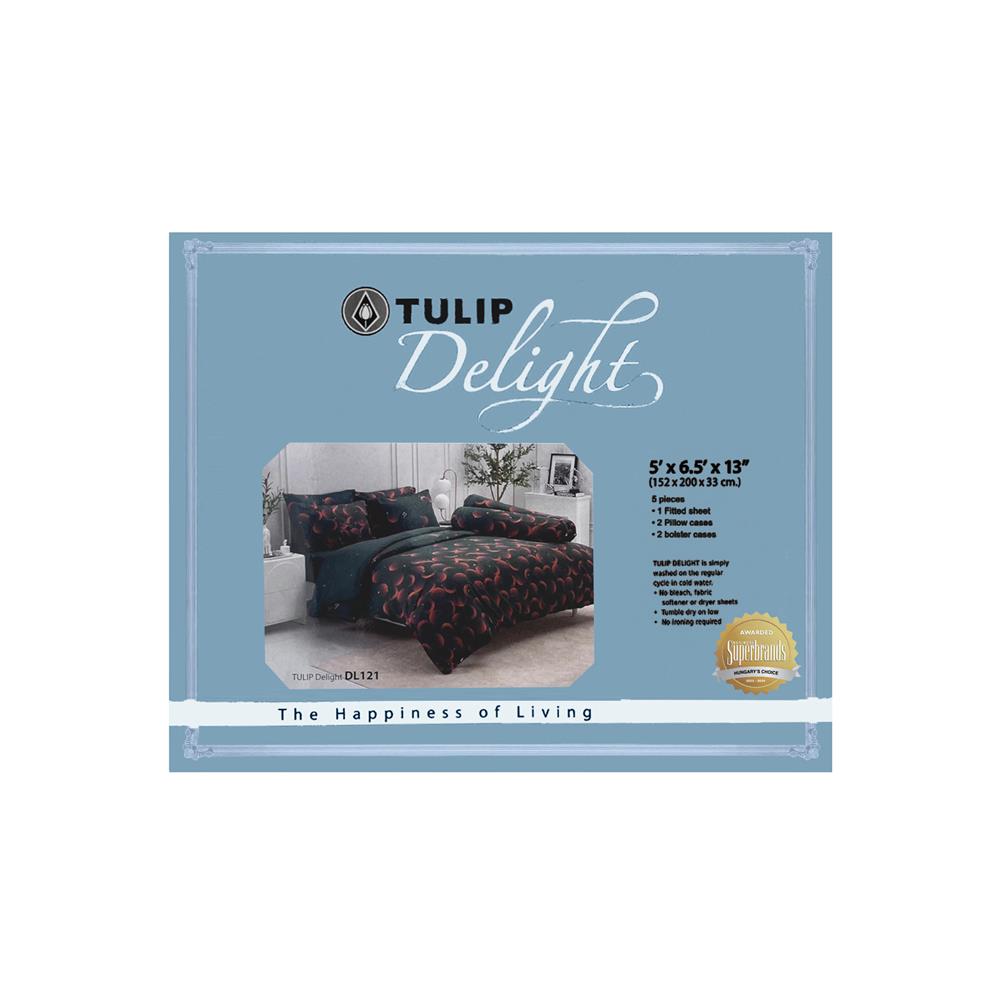 ชุดผ้าปูที่นอน 5 ฟุต 5 ชิ้น TULIP DELIGHT 60013-DL121