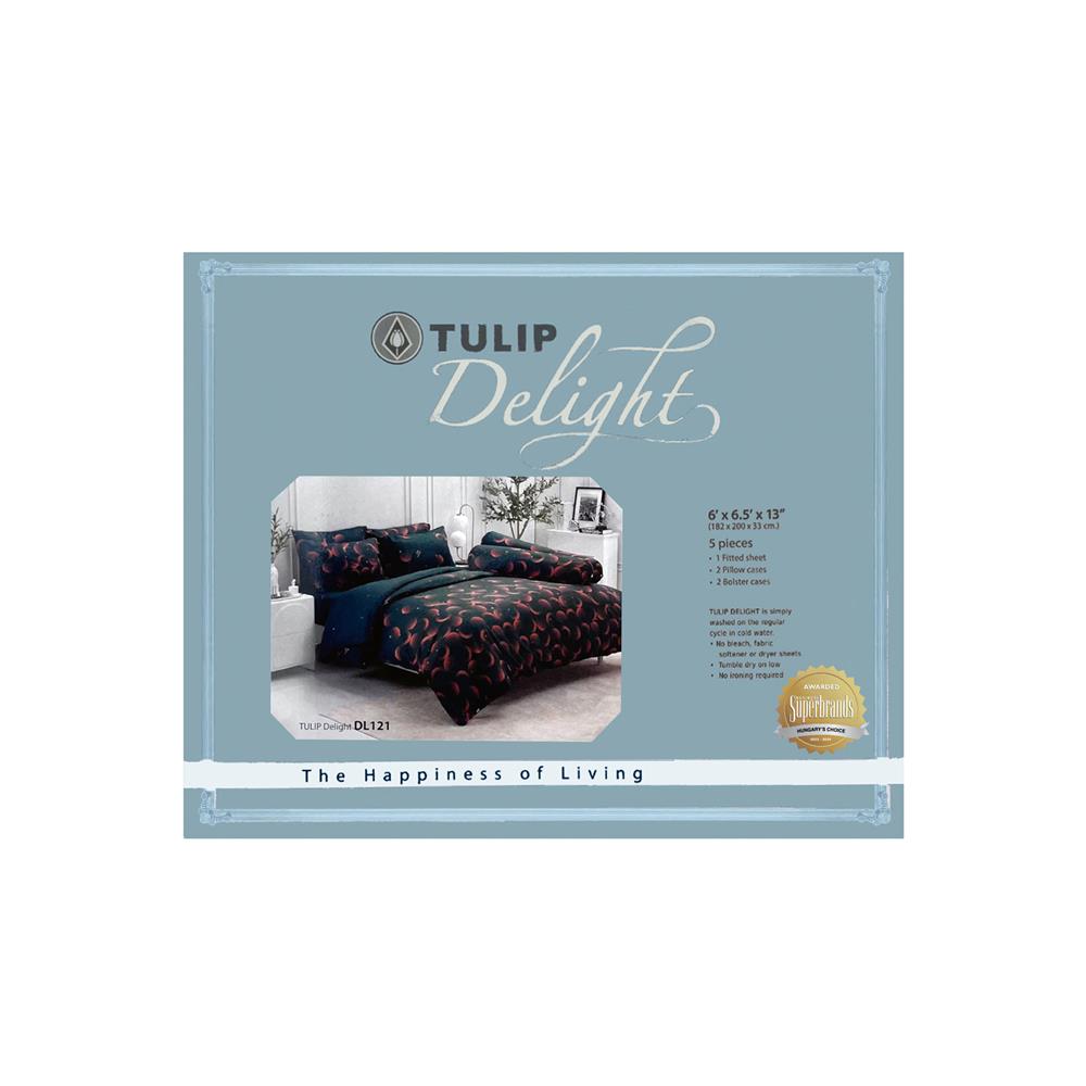 ชุดผ้าปูที่นอน 6 ฟุต 5 ชิ้น TULIP DELIGHT 60012-DL121
