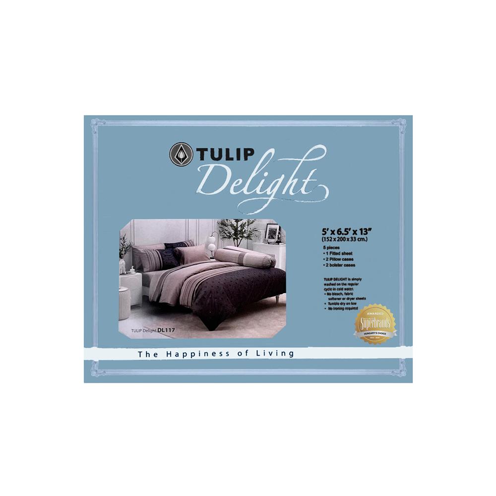 ชุดผ้าปูที่นอน 5 ฟุต 5 ชิ้น TULIP DELIGHT 60013-DL117